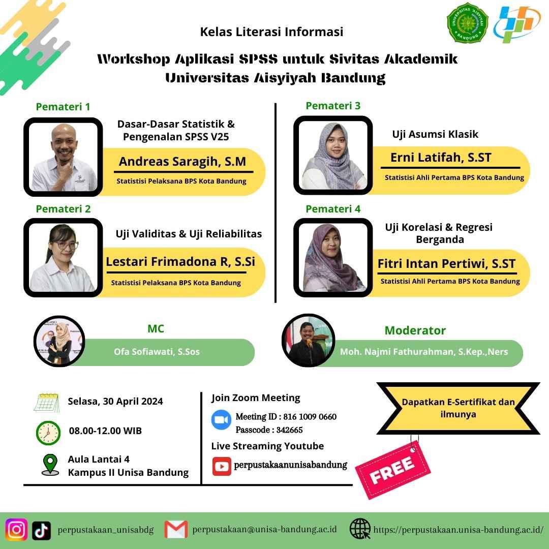 Information Literacy Class: SPSS Workshop for UNISA Academic Community Bandung