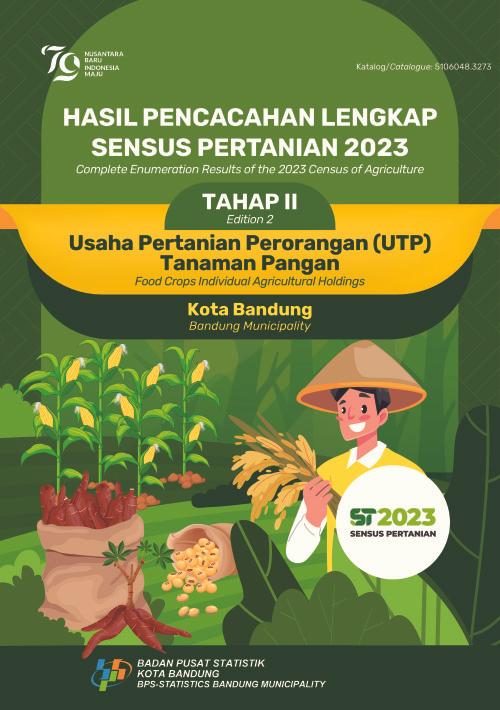 Hasil Pencacahan Lengkap Sensus Pertanian 2023 - Tahap II: Usaha Pertanian Perorangan (UTP) Tanaman Pangan Kota Bandung