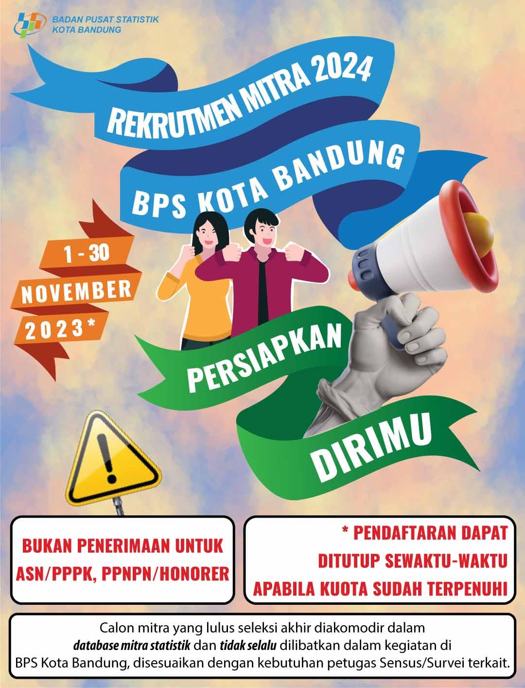 Rekrutmen Calon Mitra BPS Kota Bandung 2024