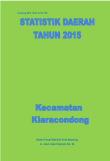 Statistik Daerah Kecamatan Kiaracondong 2015